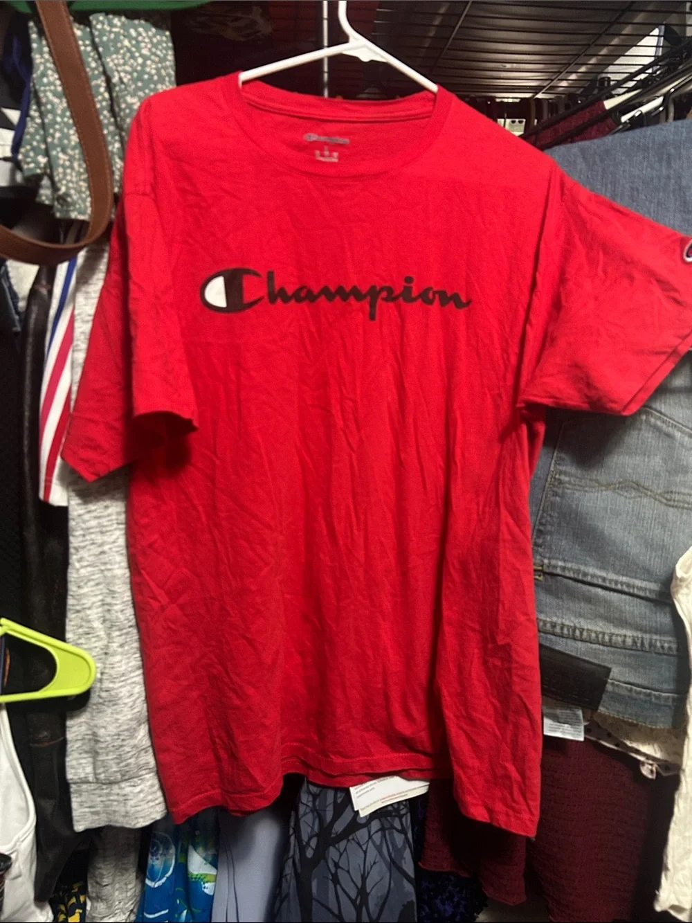 Champion Red Logo Short Sleeve Tee - Picture 4 of 4